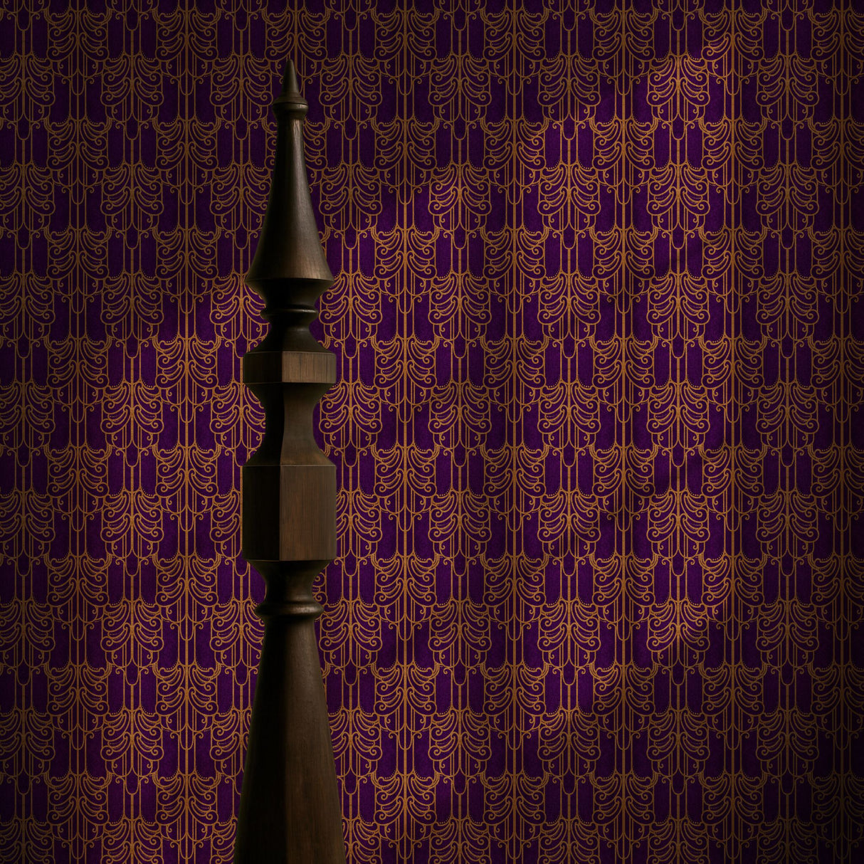 Gritty Luxe | Luxurious Decadent Moody Art Nouveau Wallpaper Wallpaper Sckribbles Signature - Premium Non-Woven Roll - 24 in x 32.8 ft (61 cm × 10 m) Elegant Distress