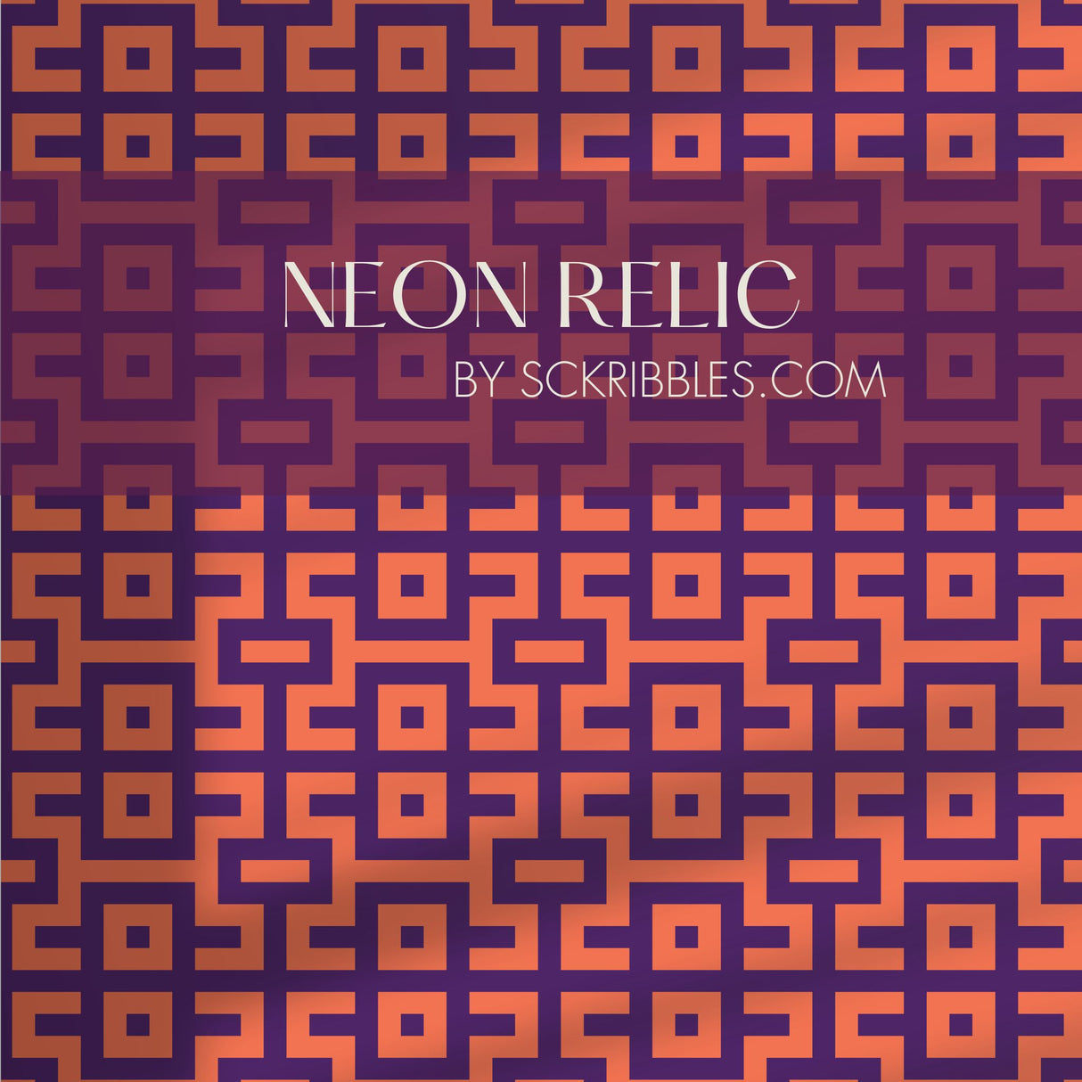 Bright Bold & Eccentric Retro Art Deco Wallpaper {Pacdeco} Wallpaper Sckribbles Traditional - (Non-Woven) Sample 14'' x 14'' / 35 x 35 cm Neon Relic