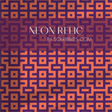 Bright Bold & Eccentric Retro Art Deco Wallpaper {Pacdeco} Wallpaper Sckribbles Traditional - (Non-Woven) Sample 14'' x 14'' / 35 x 35 cm Neon Relic