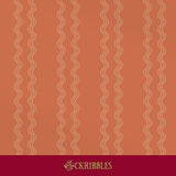 Orange striped wallpaper.