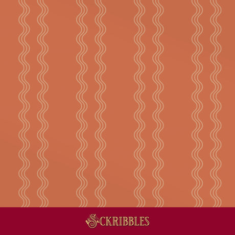 Orange striped wallpaper.