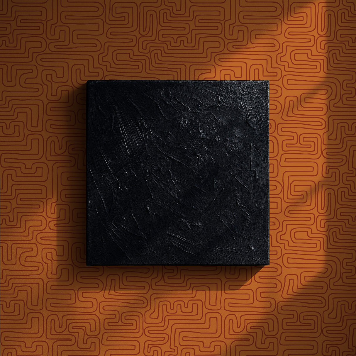 Le Labyrinthe | Moody Maze Squiggly Lines Maximalist Wallpaper Wallpaper Sckribbles