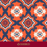 Orange tile wallpaper.