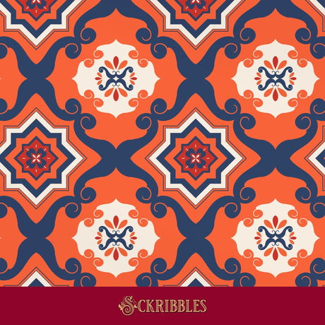 Orange tile wallpaper.