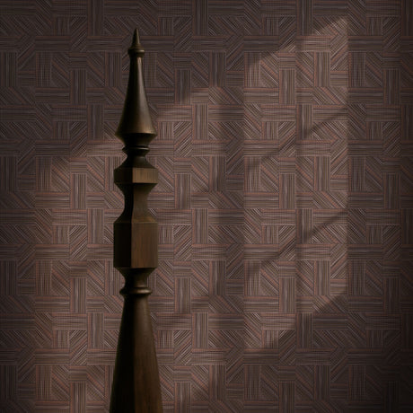 Organic Weave | Rustic Brown Geometrical Wallpaper Wallpaper Sckribbles