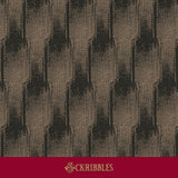 Organic Art Deco abstract brown wallpaper.