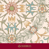 Neutral-toned original William Morris Ceiling wallpaper.
