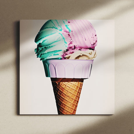 Printable Fun Pastel Ice Cream Cone Wall Art - Digital Download {Summer Memories} Printable Digital Art Sckribbles   