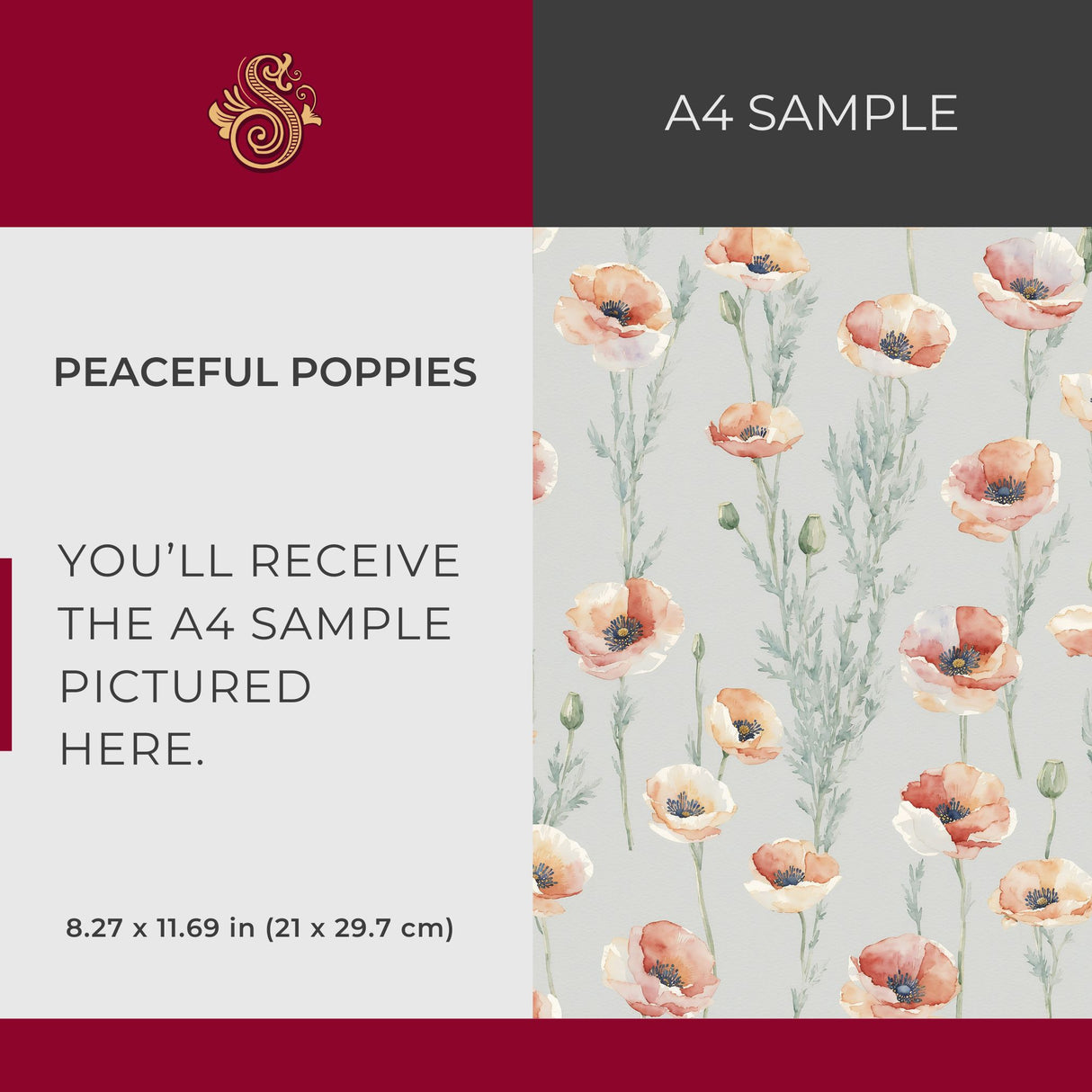Peaceful Poppies | Cute Feminine Poppy Flower Wallpaper