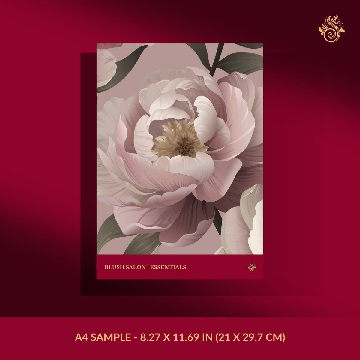 Pink peony wallpaper sample.