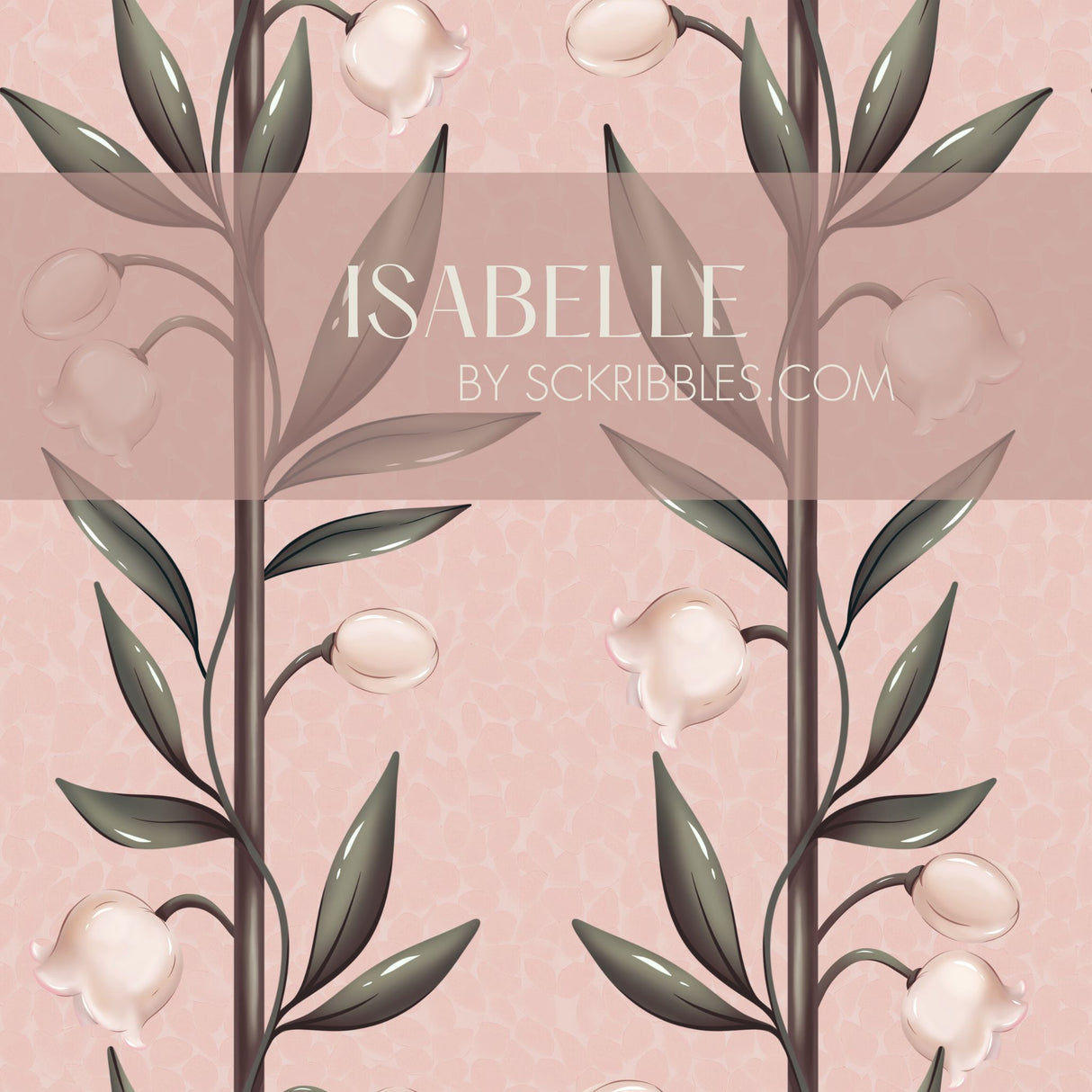 Weaving Bells | Sweet & Feminine Floral Girl's Room Wallpaper Wallpaper Sckribbles Traditional - (Non-Woven) Sample 14'' x 14'' / 35 x 35 cm Isabelle