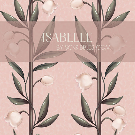 Weaving Bells | Sweet & Feminine Floral Girl's Room Wallpaper Wallpaper Sckribbles Traditional - (Non-Woven) Sample 14'' x 14'' / 35 x 35 cm Isabelle