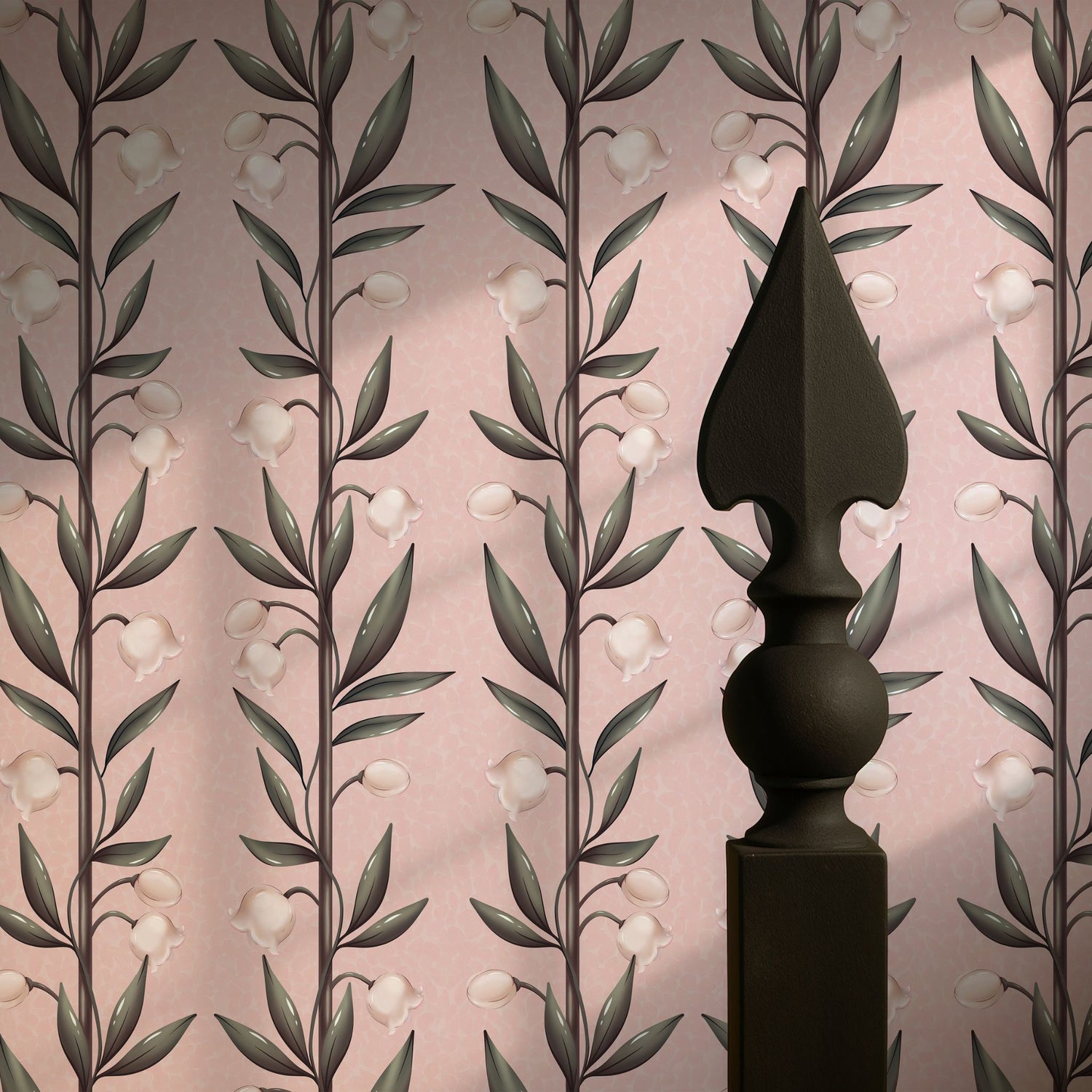 Weaving Bells | Sweet & Feminine Floral Girl's Room Wallpaper Wallpaper Sckribbles Traditional - (Non-Woven) Roll - 28" × 33 ft (71 cm × 10 m) Isabelle