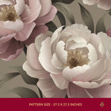 Peony Perfection | Floral Pink & Cream Flower Wallpaper Wallpaper Sckribbles Signature - Premium Non-Woven Roll - 27.5 in x 32.8 ft (70 cm × 10 m) Garden Hour