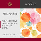 Polka Playtime | Colorful Watercolor Circles Children's Room Wallpaper