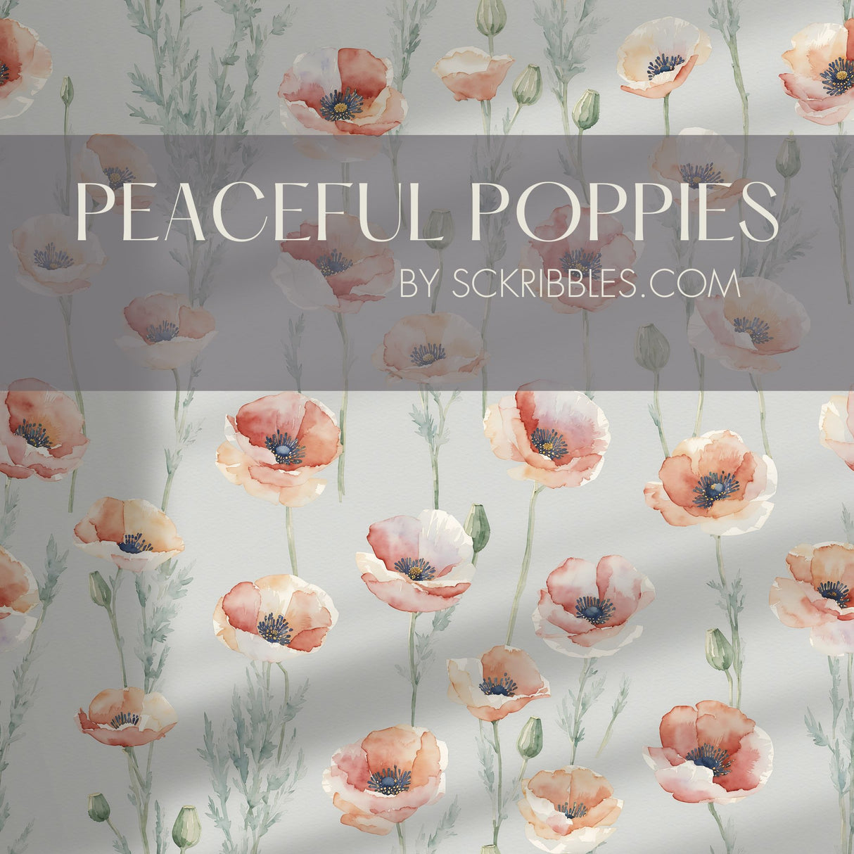 Cute Feminine Poppy Flower Wallpaper {Peaceful Poppies} Wallpaper Sckribbles   