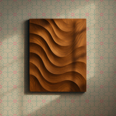 Bloomatrix | Geometrical Floral Retro Wallpaper Wallpaper Sckribbles