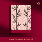 Pretty pink floral wallpaper sample for girl's rooms.