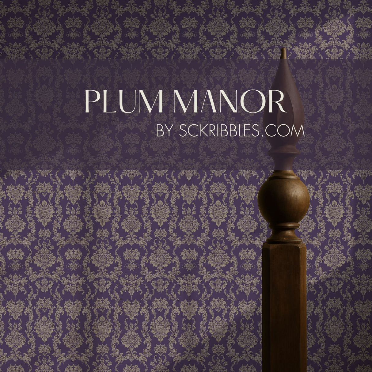 Grand Manor | Vintage Baroque European Damask Wallpaper