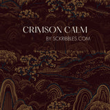 Moody Botanical Scenic Asian Wallpaper {Serene Ascend} Wallpaper Sckribbles