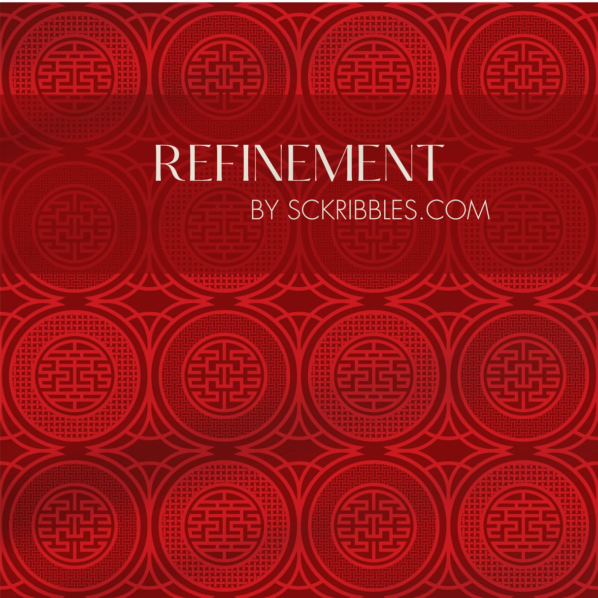 Dramatic Bright Geometrical Chinese Wallpaper {Harmony Rising} Wallpaper Sckribbles