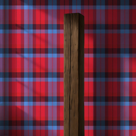 Bright Bold Red & Blue Plaid Wallpaper {Fireside Tartan} Wallpaper Sckribbles