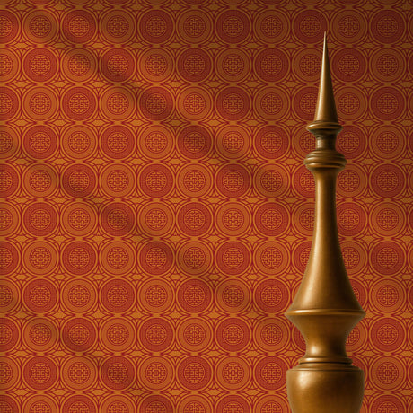 Dramatic Bright Geometrical Chinese Wallpaper {Harmony Rising} Wallpaper Sckribbles