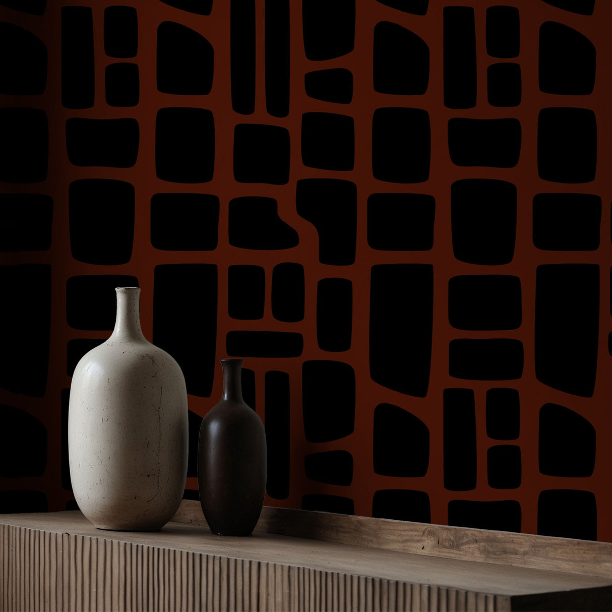 Bold Abstract Geometrical Masculine Wallpaper {Noir Swell} Wallpaper Sckribbles