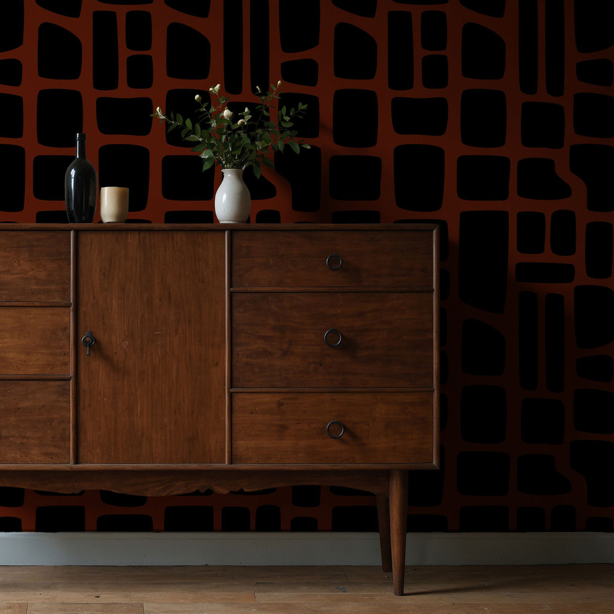 Bold Abstract Geometrical Masculine Wallpaper {Noir Swell} Wallpaper Sckribbles