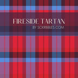 Bright Bold Red & Blue Plaid Wallpaper {Fireside Tartan} Wallpaper Sckribbles