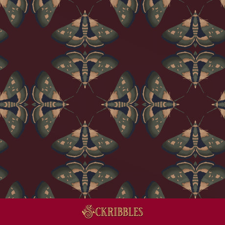 Red geometrical moth wallpaper.