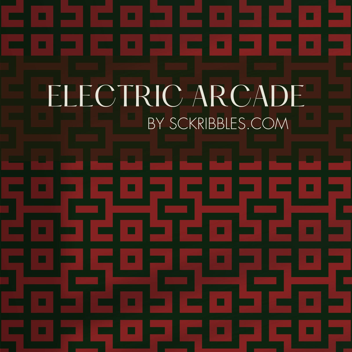 Bright Bold & Eccentric Retro Art Deco Wallpaper {Pacdeco} Wallpaper Sckribbles Traditional - (Non-Woven) Sample 14'' x 14'' / 35 x 35 cm Electric Arcade