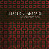 Bright Bold & Eccentric Retro Art Deco Wallpaper {Pacdeco} Wallpaper Sckribbles Traditional - (Non-Woven) Sample 14'' x 14'' / 35 x 35 cm Electric Arcade