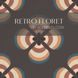 Retro Floret | Cool Vintage Retro Floral Wallpaper Wallpaper Sckribbles