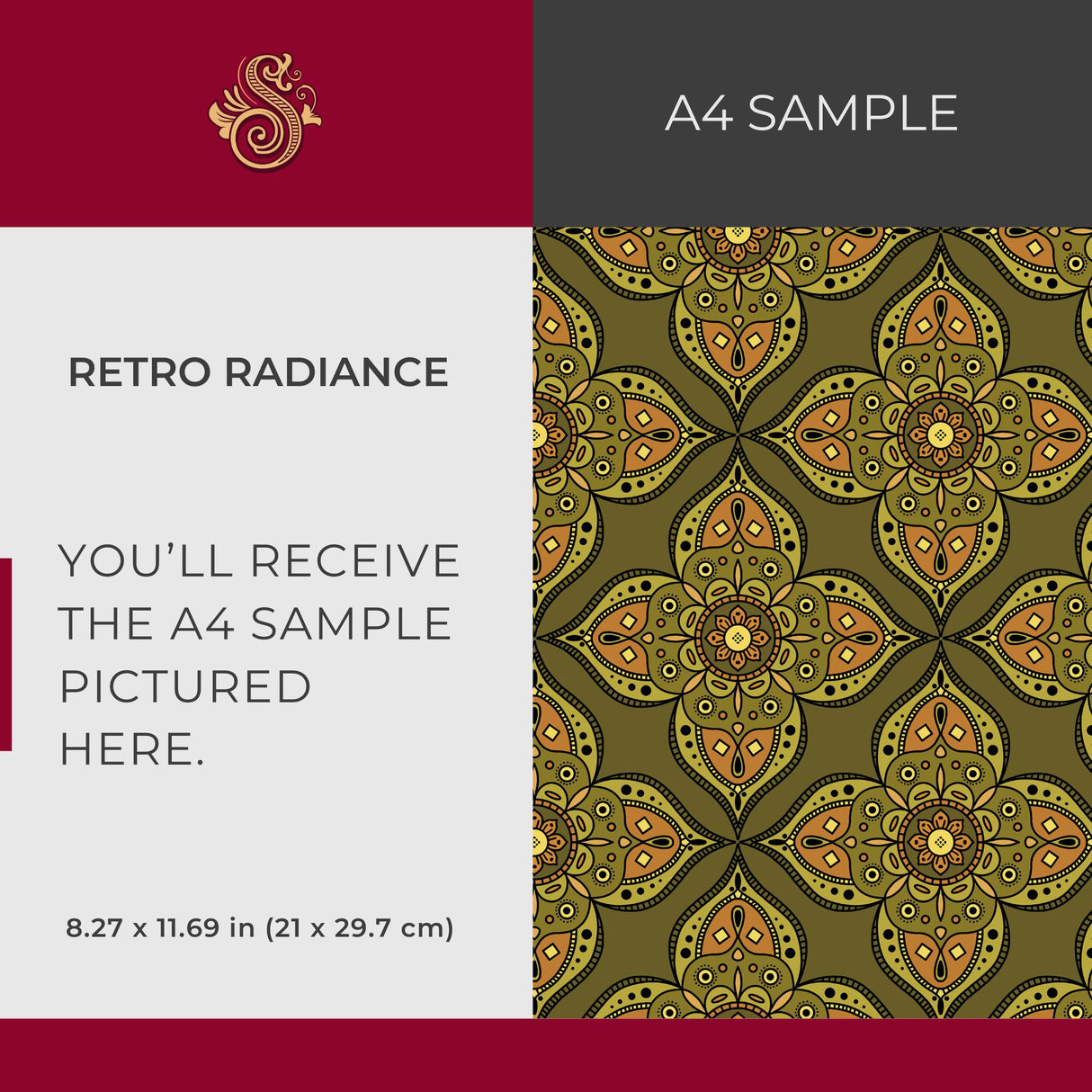 Retro Radiance | Groovy Vintage Intricate Hippy Mandala Wallpaper