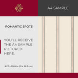 Romantic Spots | Feminine Cream Spotty Vertical Striped Wallpaper Wallpaper Sckribbles Signature - Premium Non-Woven A4 Sample - 8.3 × 11.7 in (21 × 29.7 cm)