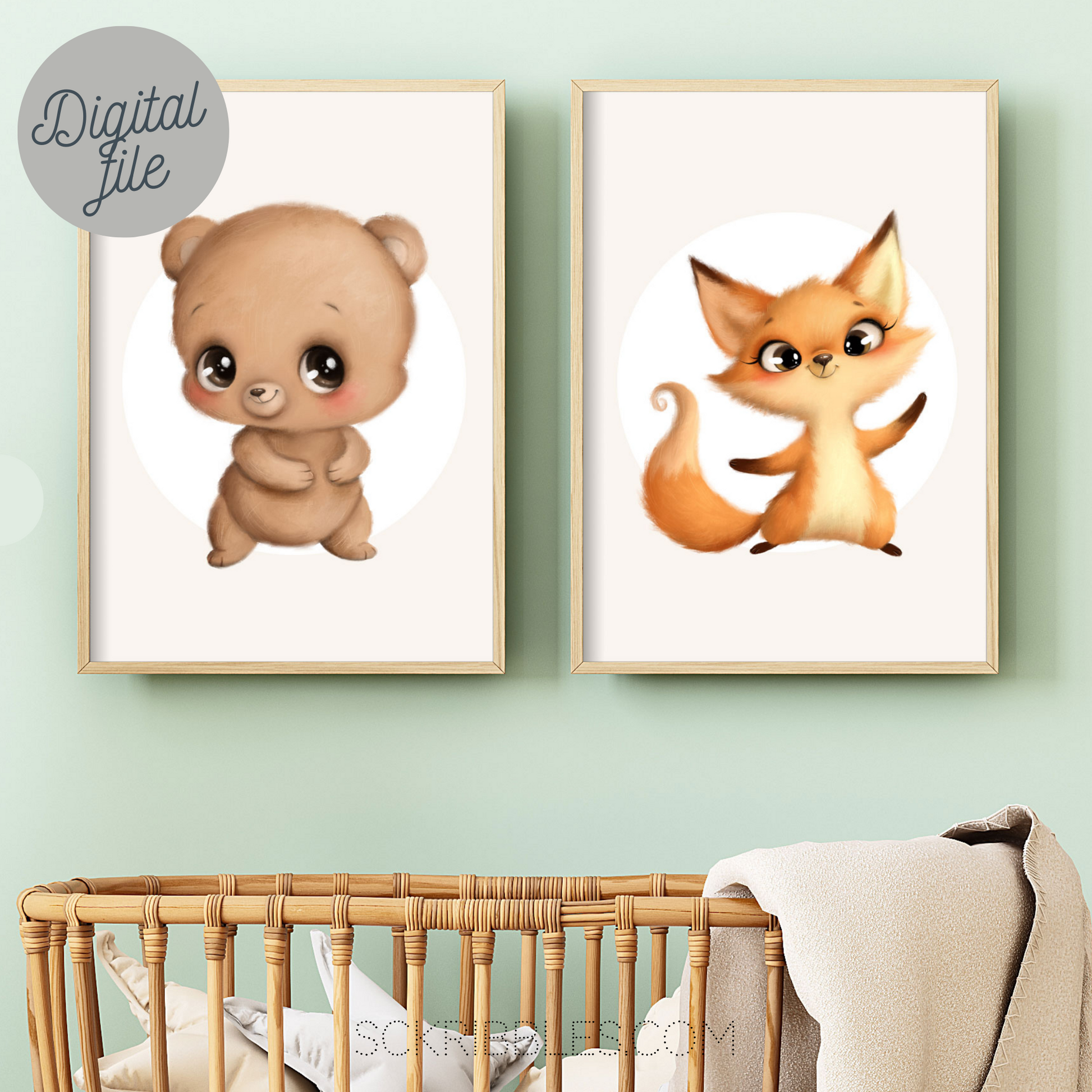 3D Cute Baby Tiger with Dreamy Eyes Adorable Nursery Art