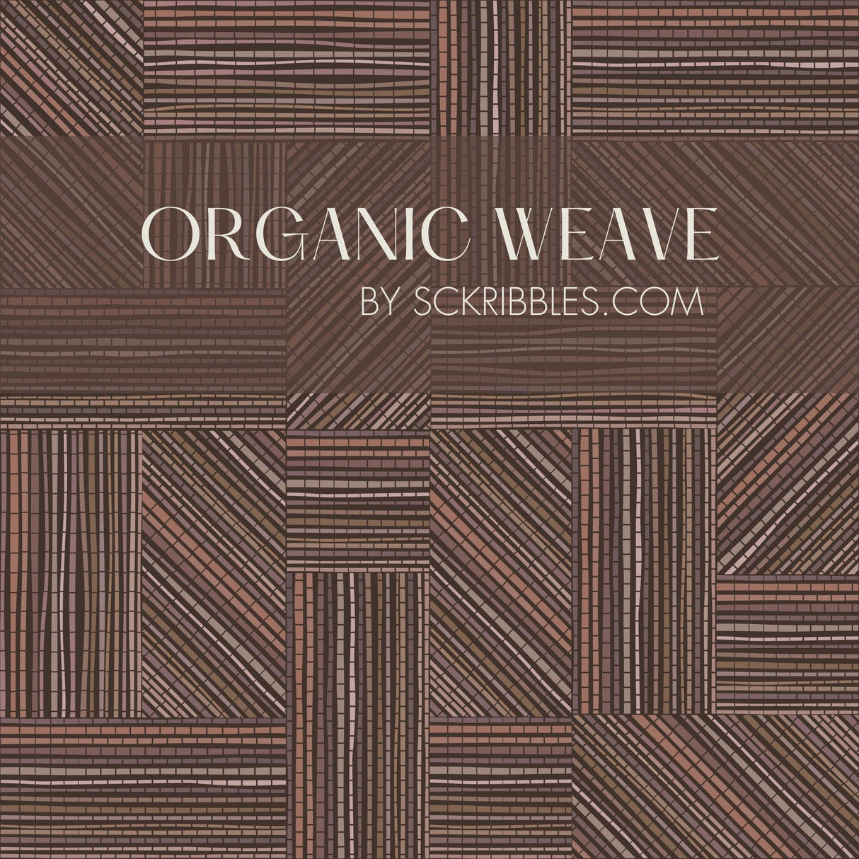 Organic Weave | Rustic Brown Geometrical Wallpaper Wallpaper Sckribbles