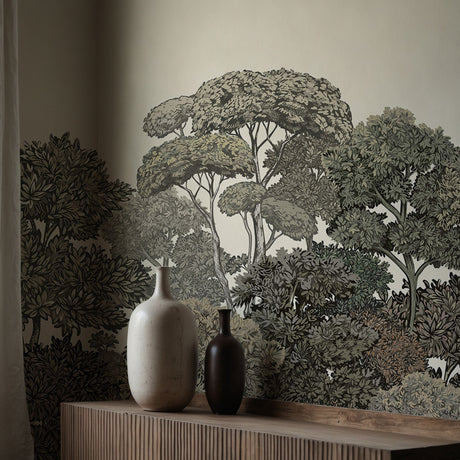 Scenic Trees Forest Landscape Wallpaper Mural {Bough & Sky} Wallpaper Mural Sckribbles