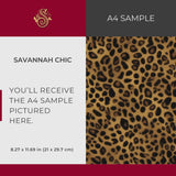 Savannah Chic | Fun Dramatic Leopard Print Wallpaper Wallpaper Sckribbles Signature - Premium Non-Woven A4 Sample - 8.3 × 11.7 in (21 × 29.7 cm)