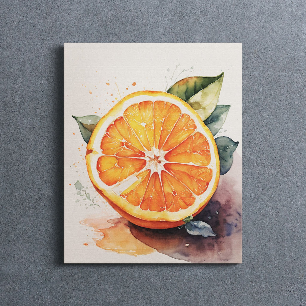 Sliced Orange Kitchen Wall Art Canvas {Citrus Burst} Canvas Wall Art Sckribbles   