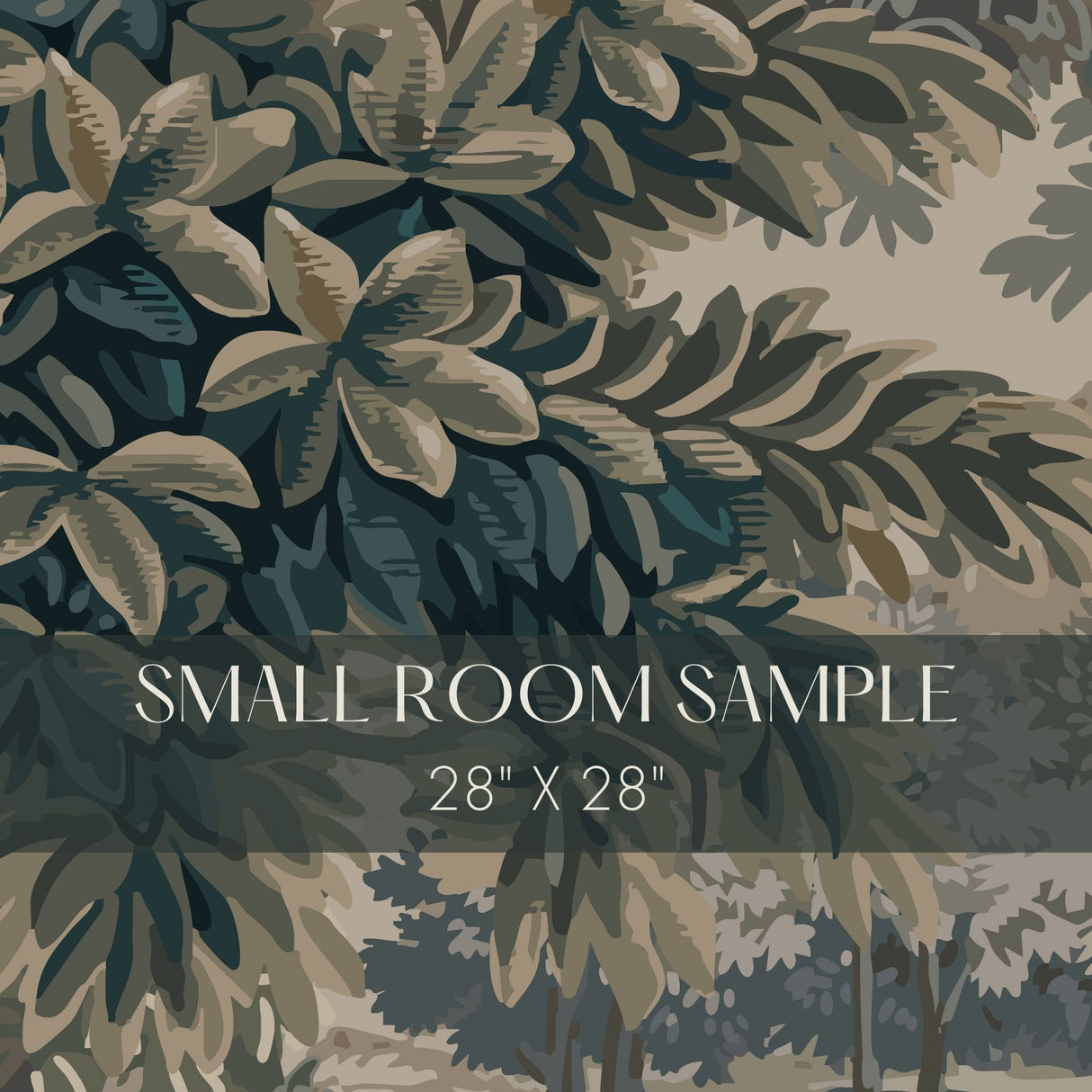 Vintage Scenic Botanical Trees Wallpaper Mural {The Tapestry Garden} Wallpaper Mural Sckribbles Traditional - (Non-Woven) Small Room Sample - 28'' x 28'' / 71 x 71 cm