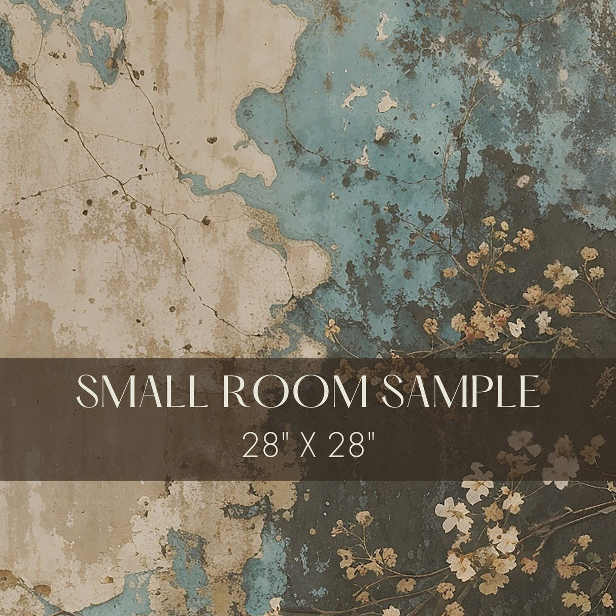 Grunge Weathered Rustic Floral Wallpaper Mural {Grunge Garden} Wallpaper Sckribbles   