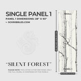 Scenic Landscape Birch Tree Wallpaper Mural {Silent Forest} Wallpaper Mural Sckribbles
