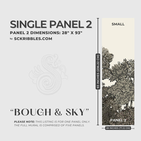 Scenic Trees Forest Landscape Wallpaper Mural {Bough & Sky} Wallpaper Mural Sckribbles