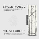 Scenic Landscape Birch Tree Wallpaper Mural {Silent Forest} Wallpaper Mural Sckribbles