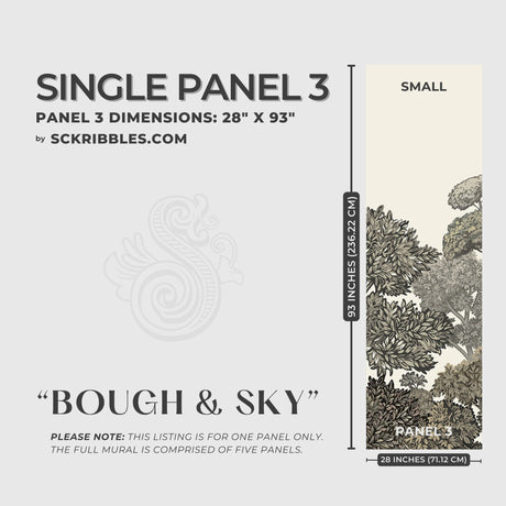 Scenic Trees Forest Landscape Wallpaper Mural {Bough & Sky} Wallpaper Mural Sckribbles