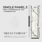 Scenic Landscape Birch Tree Wallpaper Mural {Silent Forest} Wallpaper Mural Sckribbles