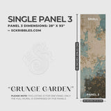 Grunge Weathered Rustic Floral Wallpaper Mural {Grunge Garden} Wallpaper Mural Sckribbles