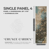 Grunge Weathered Rustic Floral Wallpaper Mural {Grunge Garden} Wallpaper Mural Sckribbles